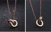 Ваша локома любовные ожерелья Ringcircles подвеска 18K Rose Gold Циркон творческие уникальные дизайнерские аксессуары для женских ювелирных изделий N229Q