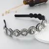 Crystal Rhinestone bejeweled pannband för kvinnor glittrande färg utsmyckad pärla boho hårband mode tillbehör för flickor