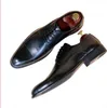 İngiliz tarzı brogue oyma deri ayakkabılar inek deri kahverengi siyah resmi iş ayakkabı erkek derby ayakkabıları
