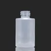 30ml frasco de vidro liso ombro fosco claro âmbar vidro redondo geladeira de óleo essencial com conta-gotas de vidro