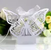 Gift Wrap 20pcs Butterfly Laser Cut Hollow Carriage Favors Gifts Box Candy Boxes With Ribbon Baby Shower Wedding Party SuppliesGift