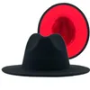 Hoeden met brede rand Platte top Fedora hoed voor dames Heren Fedora Bulk heren Dames vilt 2023 Vrouw Man Panamapet Vrouwelijke Mannelijke Jazz Caps