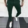 Herrenhose House With Indoor Chinos Herren Slim Fit Plaid Print Reißverschluss Lässige Mode Lange HoseHerren