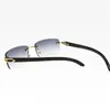 Designerskie okulary przeciwsłoneczne Buffalo Horn Okulary przeciwsłoneczne Vintage retro bez krawędzi kwadratowe okulary przeciwsłoneczne dla kobiet i mężczyzn luksusowe okulary optyczne UV400