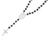 Party Favor 4 couleurs collier de sublimation pendentif de transfert de chaleur collier de perles de chapelet croix jésus pendentifs en métal SN4062