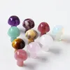 2x1,5 cm Mini Mushroom Gemstones Figurine Natuurlijke stenen Canred Crafts Decor Quartz Haling Crystal Standue Fashion Estant Charms voor DIY sieraden