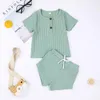Clothing Sets Baby Boy Summer Clothes Set Short Sleeve T-shirt Shorts 2022 Born Girl Outfits Kids Toddler Pajamas Knitted Infant TracksuitsC