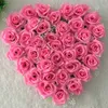 Fleurs décoratives couronnes 40x38cm de mariage coeur pêche cercle artificiel fleur artificielle 16 couleurs de grande taille décoration de rose en soie pour les fournitures domestiques