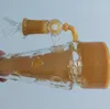 Glasbongs, Aschenfänger, Bubbler, Raucherzubehör, Wasserpfeifen, Pagodentyp, poröses Glas-Wasserpfeife, 14 mm, weiblich, berauschend durch die volle Höhe des Bohrgeräts