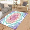Tapis magique Mandala imprimé flanelle tapis fleur motif tapis sol de la chambre pour salon chambre maison