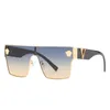 Luxury Oversized Ladies One-Piece Sunglasses Big Frame Fashion Brand Designer Retro Glasses Unisex