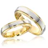Anello di coppia di sposi in acciaio inossidabile di titanio di nuovo arrivo di alta qualità per donna uomo donna amante splendente anelli di fidanzamento gioielli maschio femmina unisex