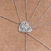 Подвесные ожерелья Большая средняя младшая сестра брат для 4 разбитых сердца детеныша с одним ожерельем, вышившими ювелирные украшения, elle22