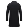 Men's Trench Coats Winter Stylish Formal Overcoat Jacket For Men Solid Color Long Sleeve Outerwear Button Up Fashion MaleMen's