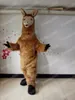 Traje de mascote de lhama marrons de Halloween