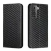 Business Carbon Fiber Läder plånbok Fodral för iPhone 13 Pro max 12 mini 11 Samsung S22 Plus S20 Ultra A33 A53 A13 A12 A32 A52 A72 5G Hållare Magnetisk Fashion Flip Cover