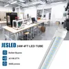 JESLED T8 LED Bulbs 4 Foot 28W 6000K Cool White Tube Lights 4FT Fluorescent Light Bulb Replacement Ballast Bypass Double Ended Power
