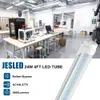 JESLED T8 LED電球4フィート28W 6000Kクールホワイトチューブライト4フィート蛍光電球交換バラストダブルエンドパワー