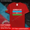 Azerbaïdjan azerbaïdjanais coton t-shirt personnalisé Jersey Fans bricolage nom numéro marque mode Hip Hop lâche décontracté t-shirt AZE 220616