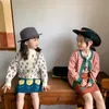 Spring autumn cute children floral soft comfortable knitting skirts for Girls warm casual skirt 2-7Y 220423