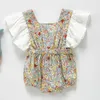 Jumpsuits Summer Cute Dacze Baby Girl Slevers Rompers Kids Floral Urodzone ubrania Jumpsuits