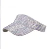 Sparkly Afinestones Sport Sun Soisor Hat of Erots Apparel Регулируемая летняя хрустальная шапка для женщин мужчины для гольфа.