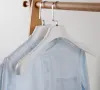 コートの衣服ハンガー衣服と毛皮の布ホルダー厚い肩白いプラスチック保管ラックDH8374