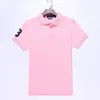 Mensr Polos T Shirts 클래식 면화 큰 말 폴로 셔츠 동물 사업 캐주얼 여름 통기성 짧은 소매