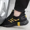 Tasarım Güvenliği İş Ayakkabıları Erkekler için Antishing Çelik Toe Boots İnşaat Spor Ayakkabıları Adam 220813