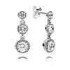 Andy Jewel Authentic 925 Sterling Silver Studs Eternal Elegance Clear CZ pasuje do europejskiej biżuterii w stylu Pandora