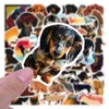 50 pièces dessin animé teckel chien animaux mignon Graffiti autocollants pour bouteille d'eau cahier coque de téléphone Kawaii bricolage enfants jouets ordinateur portable Luggag9191129