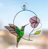 Oggetti decorativi Figurine Ciondoli Mini uccelli colorati Arazzi per finestre Arazzi in acrilico Uccelli colorati Decor Accessori per la camera Scandinav