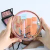 Cosmetic Bags & Cases Women Portable Mini Holographic Circle Pouch Clear Laser Pvc Makeup Girls Transparent Round Lipstick Storage Bag