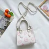 Fashion children letter print handbag kids printed PU leather chain bag baby totes girls purse supply