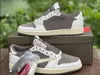 Schoenen Travis TS 1 Low OG Reverse Mocha Mens Basketball Designer 1S Cactus Jack White Black Brown Dames Sports Trainers sneakers