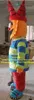 Кукольный костюм талисмана прохладный красочный козел монстр талисман костюм талисмана мусорный джокер джокер с много красных шипов счастливое лицо № 2773