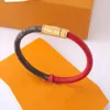 Hp26 Charm Bracelets Brand Designer Bracelet Classic Flower Leather Rope Buckle Beads Hand Mens Womens Couple Luxury Fashion High Quality
