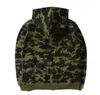 Hip hop Mens hooded Hoodies Fashion Mens Stylist Cartoon camouflage Printing Jacket Men Womens High Quality cardigan Casual Sweatshirts 5 Colors