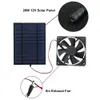 20W 12V Solar avgasfläkt Air Extractor 6 tum Mini Ventilator Solar Poel Powered Fan For Dog Chicken House Greenhouse RV