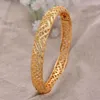 Bangle 1Pcs/lot Ethiopian Africa Gold Color Bangles For Women Dubai Bride Bracelet African Wedding Jewelry Middle East Items Melv22