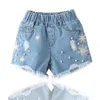 Dzieci Baby Girl Summer Denim Spods Spodnie dżinsy ubrania Dziewczyna dziewczyna swobodne krótkie spodnie niemowlęta 3 -12Yer 220707