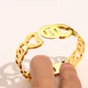 Designer Branded Bracelets Women Bangle Luxury Designer Letter Jewelry 18K Gold Plated Stainless steel Wedding Lovers Gift Bangles Wholesale ZG1359