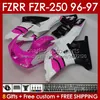 Fairings For YAMAHA FZRR FZR 250R 250RR FZR 250 R RR FZR250R 1996 1997 Body 144No.89 FZR-250 FZR250 R RR 96 97 FZR250RR FZR250-R FZR-250R 96-97 Bodywork Kit glossy rose