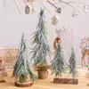 Christmas Decorations CYUAN Falling Snow Tree Desktop Ornaments Shopping Mall Window Decoration Artificial Navidad 2022