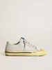 Shoe Sole Dirty Shoes Designer Luxury Italian Vintage Hands V-Star Ltd Light Grey Velvet Sneakers With Silver Lamined Leather XX