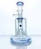 New Bong azul de fumaça de fumaça de vidro de vidro de vidro Bubbler Multi Tube Tree Branch Rignector 18mm Conector