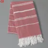 Serviettes de plage turques en coton Peshtemal pour bain, plage, spa, sauna, hammam, salle de sport, serviette de voyage, toucher doux, surdimensionnée, très absorbante et à séchage rapide, couverture sans sable