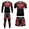 Survêtements pour hommes Cody Lundin 2022 Mode Rushguard Hommes Sport T-shirt MMA Vêtements Rash Guard Shorts Jogging Boxe Survêtement 4 piècesHommes