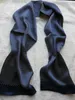 Men's 100% Silk Scarf Cravat Double Layer Neckerchief Silky Classic Blue
