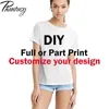 Phantasy bricolage chemises personnalisées texte unisexe impression complète haut t-shirts personnalisé Streetwear surdimensionné 220704